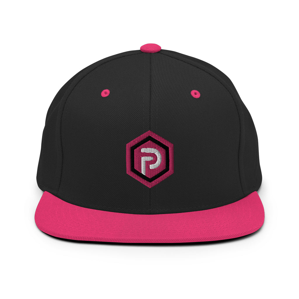 Pink Hexagon Snapback Hat